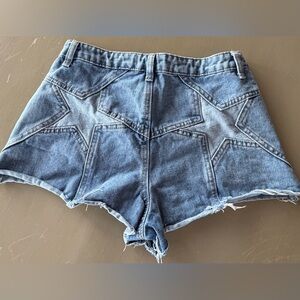Cali 1850 Size 28 Cheeky Shorts Denim Jean Big  Star Detail Daisy Dukes
